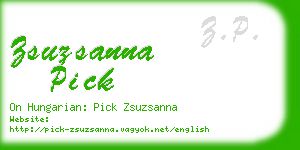 zsuzsanna pick business card
